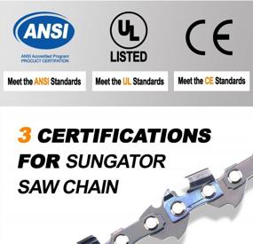 img 3 attached to Sungator 12-Inch Chainsaw Chain SG-R45: A Perfect Fit For Craftsman, Ryobi, Dewalt