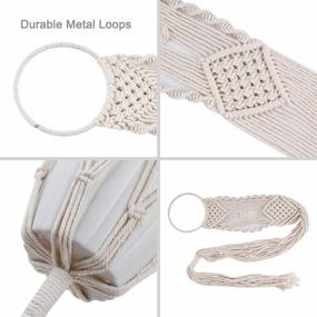 img 1 attached to Cuttte Macrame Plant Hangers, Indoor Outdoor Hanging Planter Basket, Hanging Plant Holders, Decorative Macrame Hangers, 4 Legs 43.3 Inch, Cream Color, Boho Decor