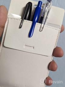 img 7 attached to Secure And Stylish Leather Pen Pouch Holder For Shirts And Lab Coats - Keep Pens From Breaking With 5 Pen Capacity - Pack Of 2
