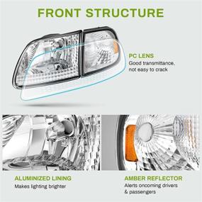 img 1 attached to AUTOSAVER88 Chrome Headlight Assembly for 97-03 Ford F-150/Expedition: Perfect Pickup Headlamp Replacement