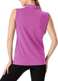 img 2 attached to Women'S UPF 50+ Golf Polo Shirt Sleeveless Zip Athletic Tank Top Quick Dry UV Protection