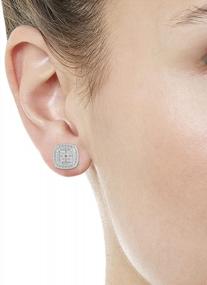 img 1 attached to Серьги-гвоздики из стерлингового серебра с натуральными бриллиантами 0,10-0,25 карата - цвет SF, чистота I3-I4, женские серьги-гвоздики