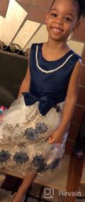 img 7 attached to 🎄 Stylish NSSMWTTC Christmas Embroidery Dress for Girls 2-9 Years + Bonus Necklace