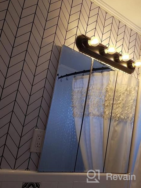 img 1 attached to 17.7In X 118In Herringbone Black And White Peel And Stick Wallpaper | Modern Geometric Removable Self Adhesive Wall Paper Sticker Easily Pull & Stick For Home Decoration Bathroom review by Keith Saywon