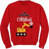 🚜 kids tractors ugly christmas sweater sweatshirt: i'm digging it! long sleeve tshirt логотип