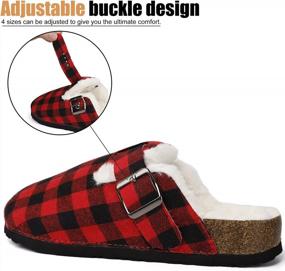 img 2 attached to Women'S Orthotics Cork Clogs Slippers With Arch Support For Plantar Fasciitis: MAIITRIP Fur Lined Orthopedic House Shoes With Adjustable Buckle For Flat Feet