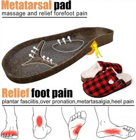 img 3 attached to Women'S Orthotics Cork Clogs Slippers With Arch Support For Plantar Fasciitis: MAIITRIP Fur Lined Orthopedic House Shoes With Adjustable Buckle For Flat Feet