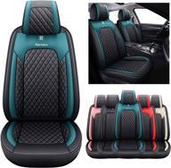 2 front seat covers for cars leather waterproof vehicle seat cushions universal fit for honda accord toyota corolla highlander honda civic ford focus fiesta fusion escape (2 pcs front logo
