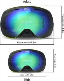 img 2 attached to Испытайте максимальную защиту с бескаркасными лыжными очками унисекс PHIBEE - 100% защита от ультрафиолета для мужчин, женщин и молодежи