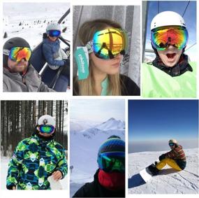 img 1 attached to Испытайте максимальную защиту с бескаркасными лыжными очками унисекс PHIBEE - 100% защита от ультрафиолета для мужчин, женщин и молодежи