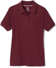 img 4 attached to French Toast Little Interlock Burgundy Girls' Clothing in Tops, Tees & Blouses