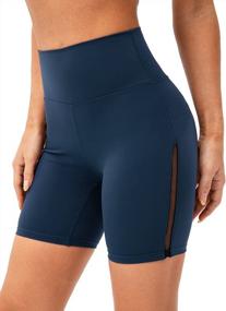 img 4 attached to Experience Ultimate Comfort With Lavento Women'S High Waisted Biker Shorts - Perfect For Yoga And Workouts!