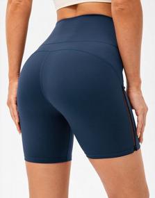 img 3 attached to Experience Ultimate Comfort With Lavento Women'S High Waisted Biker Shorts - Perfect For Yoga And Workouts!