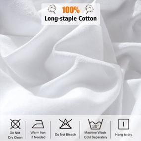 img 2 attached to Soft And Breathable Egyptian Cotton Fitted Sheet For Twin XL Size, 400 Thread Count In White By Lirex