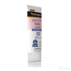 img 1 attached to 👶 Neutrogena Pure & Baby Mineral Sunscreen Lotion with SPF 50, Zinc Oxide, Water Resistance, Hypoallergenic & Tear-Free Formula - Pack of 2, 3 fl. oz each
