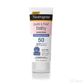 img 4 attached to 👶 Neutrogena Pure & Baby Mineral Sunscreen Lotion with SPF 50, Zinc Oxide, Water Resistance, Hypoallergenic & Tear-Free Formula - Pack of 2, 3 fl. oz each