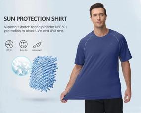 img 1 attached to Men'S UPF 50+ Sun Protection Quick Dry Short Sleeve Swim Rash Guard T-Shirts Athletic Workout Running Tops