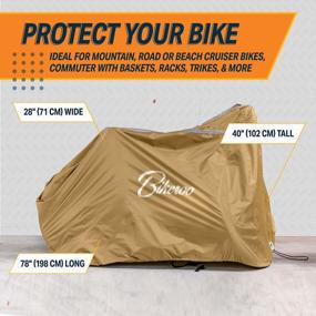 img 3 attached to Waterproof Outdoor Bike Cover For Transporting On Racks - Bikeroo Rain Tent For Mountain, Beach Cruiser & Road Bikes - Size L, Storage For 1 Bicycle