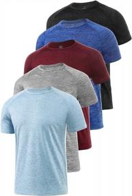 img 4 attached to Men'S Dry Fit Athletic Tees 4-5 Pack - Moisture Wicking Exercise Fitness Shirts Short Sleeves Gym Workout Top