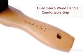 img 1 attached to 🌾 14-Inch Long OAKART Counter Brush with Soft Bristles, Oiled Beech Wood Handle in Yellow