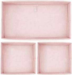 img 1 attached to mDesign Kids Room Organizer: Soft Fabric Dresser Drawer and Closet Storage for Nursery, Playroom, Bedroom - Polka Dot Print - Set of 12 (Pink/White)