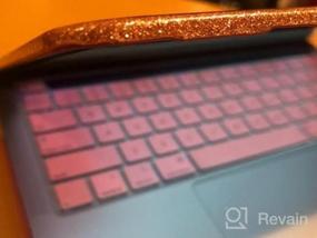 img 7 attached to Стильный блестящий пластиковый жесткий чехол для MacBook Pro 13 дюймов (совместим с моделями 2022-2016 гг.) с дополнительной крышкой клавиатуры и защитной пленкой для экрана черного цвета от Anban