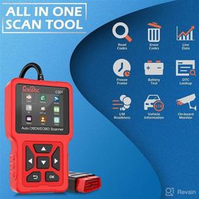 img 2 attached to C301 OBD2 Scanner Automotive EOBD OBDII Code Reader with Battery Test Car Diagnostic Tool for Check Engine Light [2022 Updated Version]