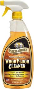 img 1 attached to Best Wood Floor Cleaner by Parker & Bailey - 22oz Bottle, Brown Color - 100018