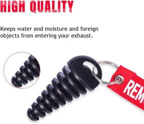 img 3 attached to 🔇 High-Quality 0.6" - 1.5" Mufflers Exhaust Wash Plug, 2-Pack Black Silencers for 2-Stroke Motorcycles and ATVs - KTM, CR, KX, RM, YZ, 80cc to 250cc - Effective Rubber Muffler Protection