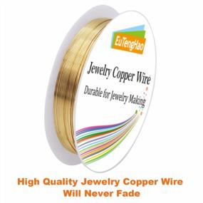 img 2 attached to 6-Pack 24 Gauge Copper Wire Jewelry Beading Supplies For Bracelets, Necklaces & Crafts - 6 Colors By EuTengHao