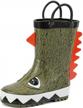aleader kids waterproof rubber rain boots - fun prints & handles for girls, boys & toddlers logo