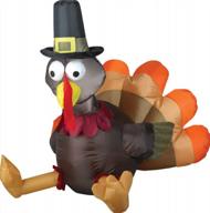 inflate your thanksgiving with a 3-feet tall pilgrim hat-wearing turkey decoration! logo