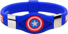 img 1 attached to Marvel Captain America Silicone Bracelet