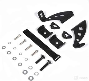 img 3 attached to 🔧 EnRand Hood Hinge/Door Hinge Bracket Mount for Jeep Wrangler JK JL 2007-2019, Compatible with Hi Lift Jack