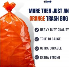 img 1 attached to Оранжевые мешки для мусора на 33 галлона | 1,5-миллионные вкладыши для мусорных баков | Plasticplace (100 штук) — 33 X 39 дюймов (W33RNG15)