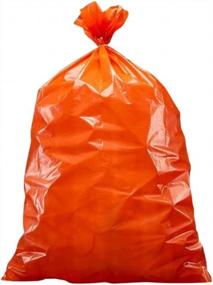img 3 attached to Оранжевые мешки для мусора на 33 галлона | 1,5-миллионные вкладыши для мусорных баков | Plasticplace (100 штук) — 33 X 39 дюймов (W33RNG15)