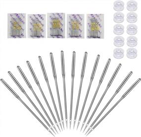 img 4 attached to Sewing Machine Needles And Bobbins, 50 Count Needles & 10 Count Bobbins, Universal Regular Point For Singer Brother Janome Varmax - Sizes 65/9 75/11 80/12 90/14 100/16