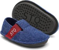 👟 stq kids toddler slippers - boys' shoes for active little feet logo