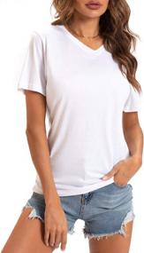 img 4 attached to Comfortable And Sustainable: QUALFORT'S Women'S Bamboo T-Shirt