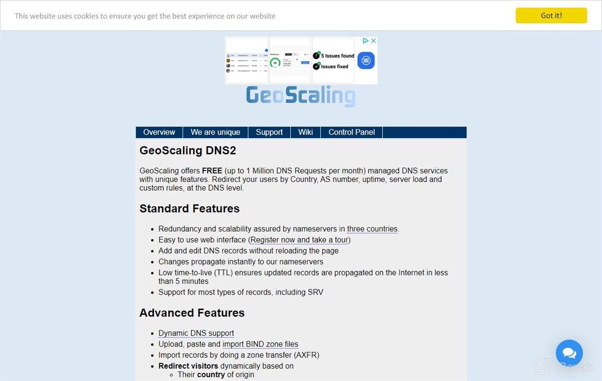 img 1 attached to GeoScaling DNS2 review by Andy Tunes