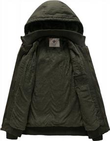 img 2 attached to Men'S Winter Hooded Military Jacket With Heavy Fleece Lining