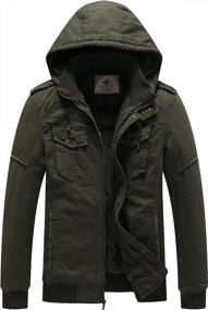 img 4 attached to Men'S Winter Hooded Military Jacket With Heavy Fleece Lining