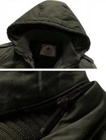img 1 attached to Men'S Winter Hooded Military Jacket With Heavy Fleece Lining