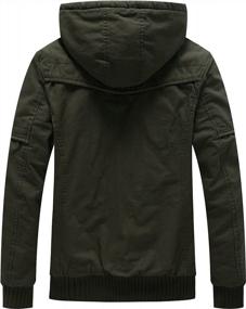 img 3 attached to Men'S Winter Hooded Military Jacket With Heavy Fleece Lining
