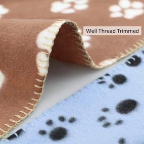 img 1 attached to Pack Of 6 Soft Fleece Blankets For Dogs And Cats With Adorable Paw Print Design - Ideal Sleep Mat Pad Bed Cover For Kittens, Puppies And Other Small Pets, 24X28 Inches Each - By Comsmart