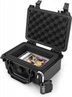 casematix graded card case storage box for sports cards compatible with 8 bgs, 13 fgs or 11 gma psa graded trading card slabs and more collectible cards - airtight, waterproof and includes padlock logo