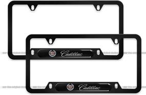 img 2 attached to 2-Pieces Cadillac Logo Stainless Steel Resin License Plate Frame