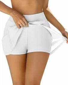 img 1 attached to Tummy Control Swim Skirt With Built-In Shorts - High Waist Bathing Suit Bottoms For Women, Featuring A Stylish Split To Enhance Your Look - ANFILIA Swimwear