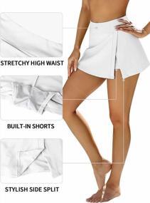 img 2 attached to Tummy Control Swim Skirt With Built-In Shorts - High Waist Bathing Suit Bottoms For Women, Featuring A Stylish Split To Enhance Your Look - ANFILIA Swimwear