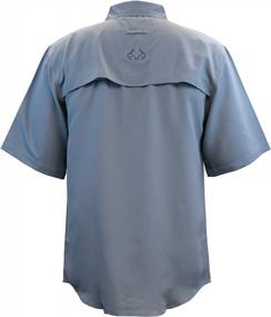 img 3 attached to Мужская рубашка для рыбалки Realtree: пуговицы с короткими рукавами из оленьего рога для рыболовов